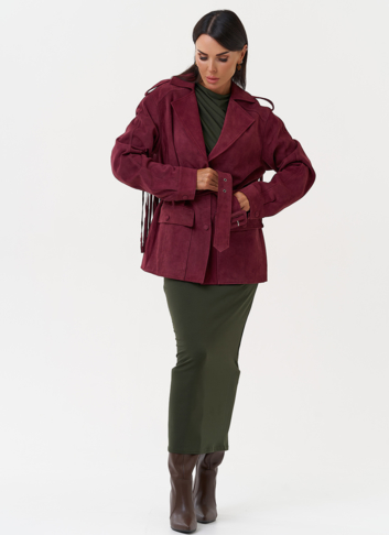 Жакет из натуральной замши с бахромой Жакет из натуральной замши с бахромой