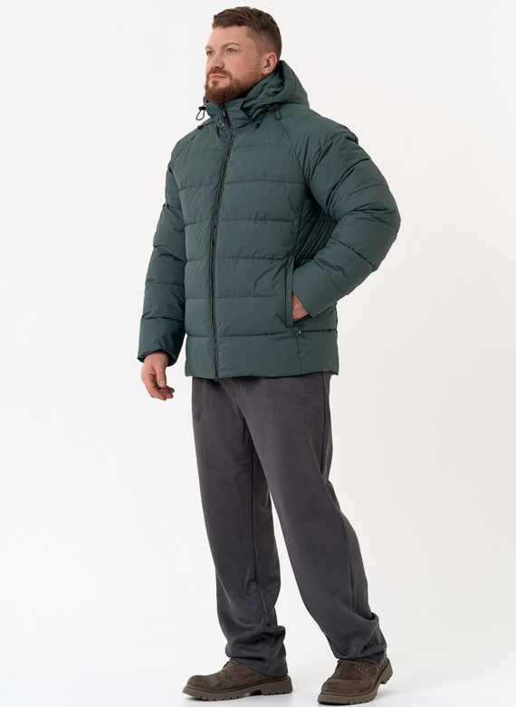Мужской пуховик с капюшоном 