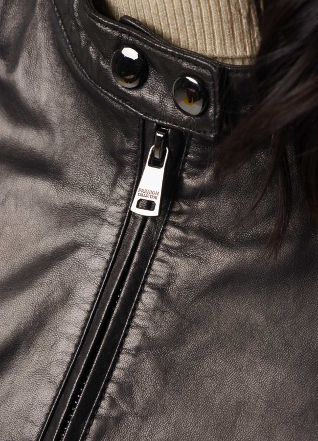 Женская кожаная куртка модель № 10627 универмаг малина