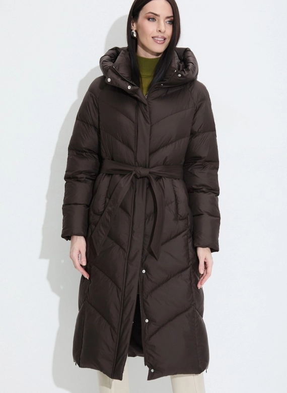 Женский пуховик с капюшоном фото