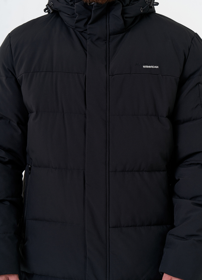 Мужской пуховик с капюшоном модель № 31456 универмаг малина