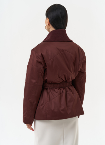 Женская утепленная куртка с поясом