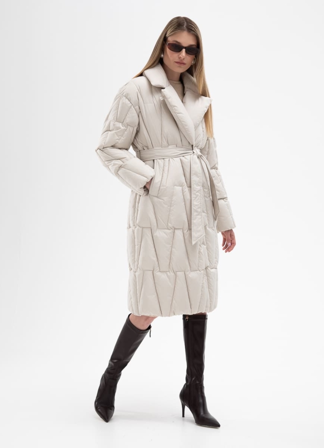 Женский пуховик с английским воротником модель № 31142 в кредит