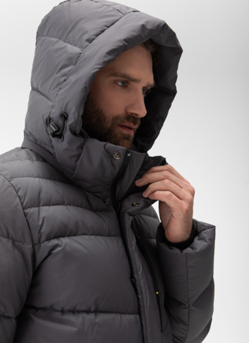 Мужской пуховик с капюшоном 