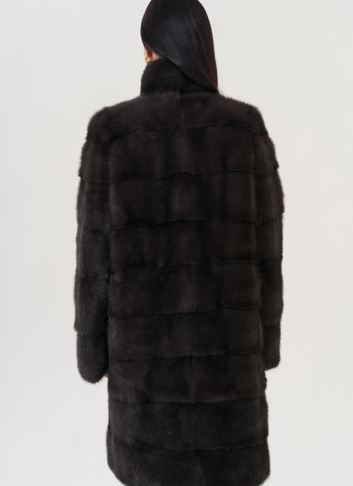 Шуба из норки с воротником стойка Шуба из норки с воротником стойка