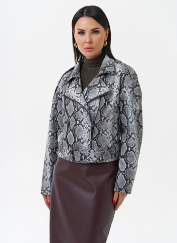 Кожаная куртка со змеиным принтом Кожаная куртка со змеиным принтом