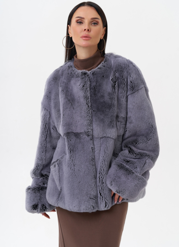 Короткая шуба из меха кролика Короткая шуба из меха кролика