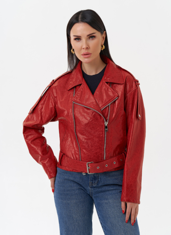 Красная куртка из натуральной кожи Красная куртка из натуральной кожи
