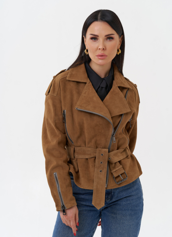 Куртка из замши с поясом Куртка из замши с поясом