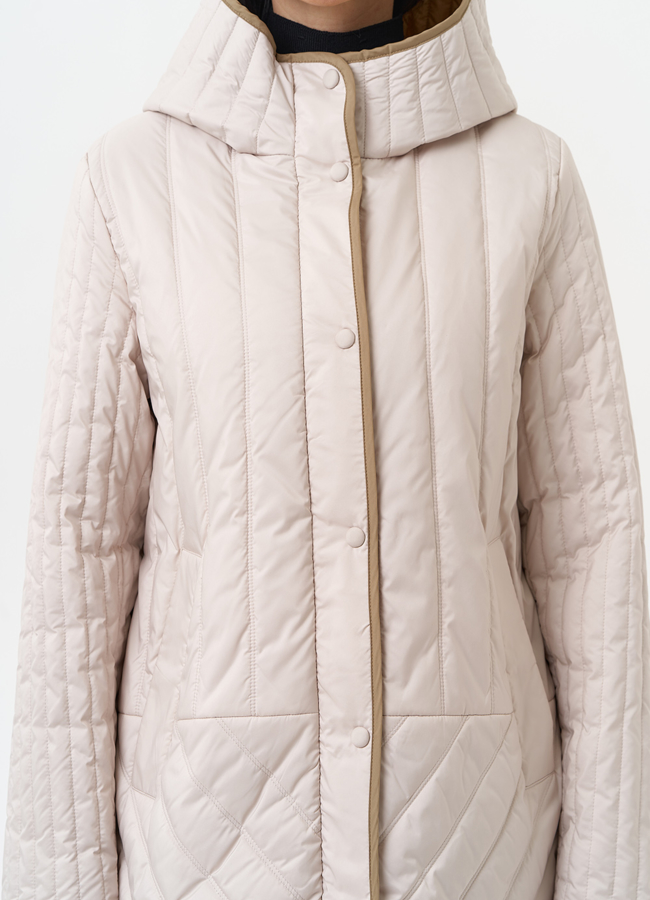 Женская утепленная куртка с капюшоном модель № 30023 универмаг малина